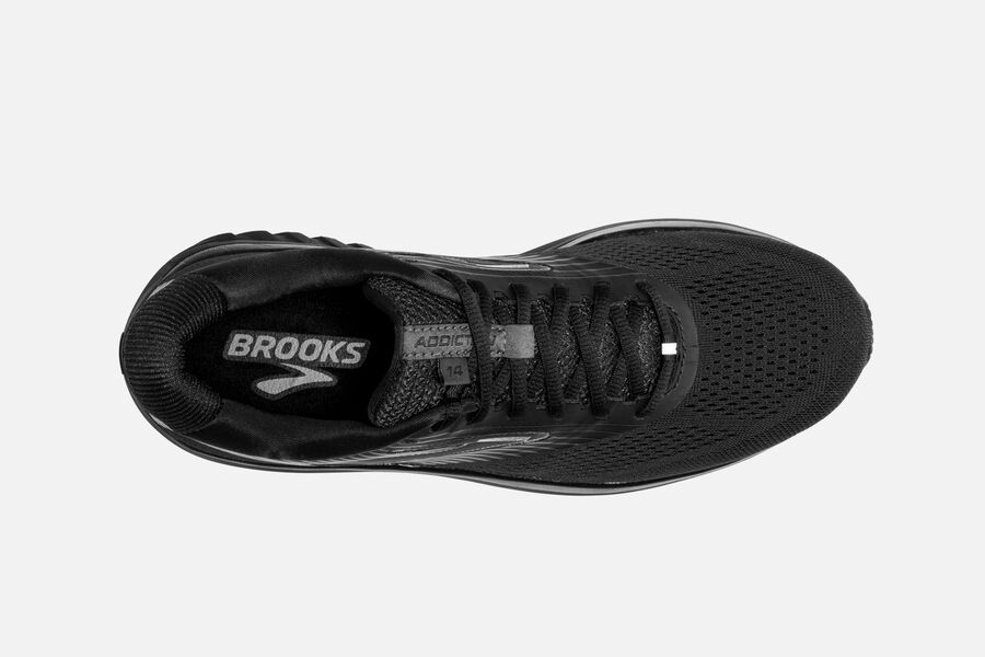 Brooks Addiction 14 Road Running Shoes - Mens - Black/Grey - LX8423501